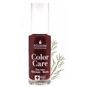 Poderm - Color Car vernis soin des ongles Tea Tree rouge noir - 8ml