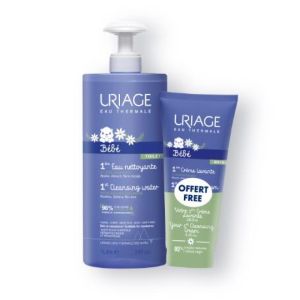 Uriage bébé - Eau nettoyante et crème de change - 1L/200ml