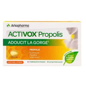 Arkopharma - Activox Propolis goût miel citron - 20 comprimés