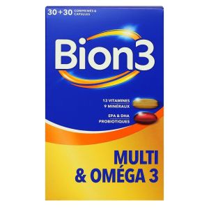 Procter et Gamble - Bion3 Multi et Omega 3 vitamines et minéraux - 60 comprimés et capsules