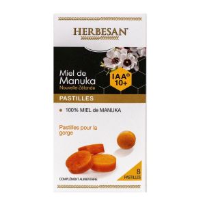 Herbesan - Pastilles miel de Manuka IAA 10+ - 8 pastilles