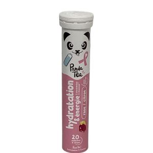 Panda Tea- hydratation & énergie Rose/Citron - 20 pastilles à diluer sans sucres