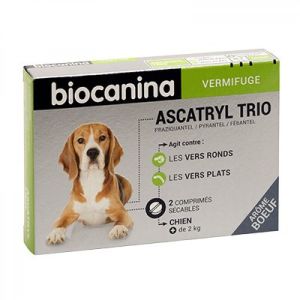 Ascatryl trio chien vermifuge - 2 comprimés