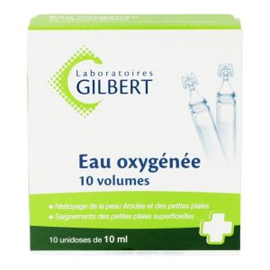 Gilbert - Eau oxygénée 10 volumes - 10 unidoses de 10 ml