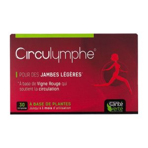 Santé Verte - Circulymphe jambes légères - 30 comprimés