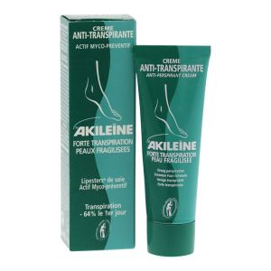 Akileïne - Crème anti-transpirante pieds forte transpiration - 50 ml