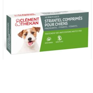 Clément-Thékan - vermifuges strantel pour chiens 4xcomprimés