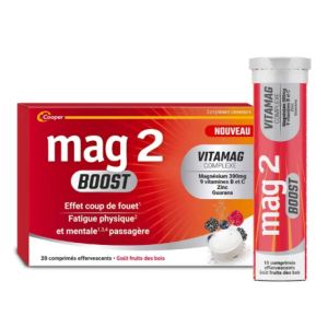 Cooper - Mag2 Boost - 20 comprimés effervescents