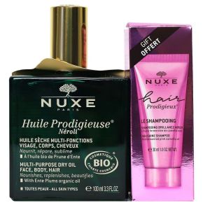 Nuxe - Huile Prodigieuse néroli - 100ml + Hair prodigieux shampoing offert