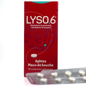 Lyso 6 - Aphtes et maux de bouche - 30 comprimés