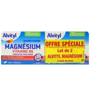 Urgo - Alvityl Magnésium vitamine B6 lot de 2 - 2x45 comprimés