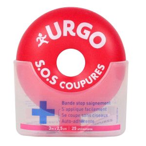 Urgo - SOS coupures Bande stop saignement - 3m x 2,5cm