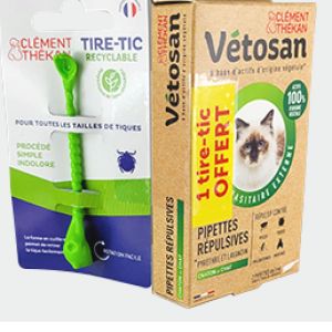 Clement-thekan - Vétosan – Pipettes répulsives chat + TIRE-TIC OFFERT