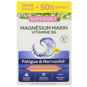 Superdiet - Magnésium marin - 30 ampoules