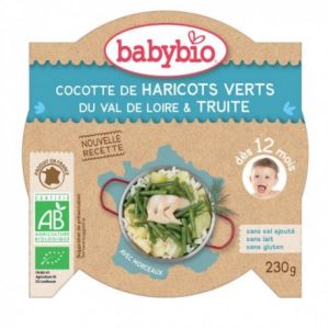 Babybio - Cocotte de haricots verts Truite de Bretagne dès 12 mois - 230g