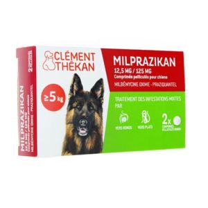 Clément Thékan - Milprazikan traitement des infections mixtes chiens de plus de 5kg - 2 comprimés