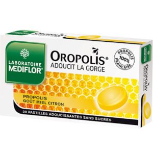 Mediflor Oropolis - Pastille pour la gorge à la propolis - 20 pastilles
