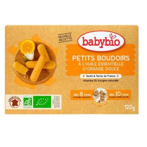 Babybio - Petits boudoirs à l'huile essentielle d'orange douce - 120 g