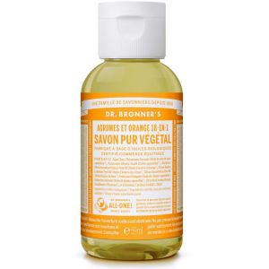 Dr. Bronner's - Savon liquide pure végétal 18-en-1 - Agrumes et Orange - 59ml