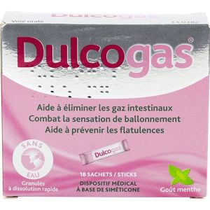 Dulcogas - Goût menthe - 18 sachets/sticks