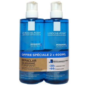 La Roche Posay - Effaclar Gel moussant purifiant - lot 2x400ml