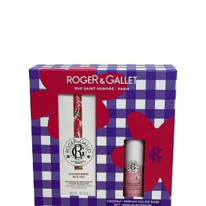 Roger&Gallet - Coffret Roger & Gallet Gingembre Rouge, composé de l’Eau Parfumée Bienfaisante Gingembre Rouge 100 ml et du Parfum Solide