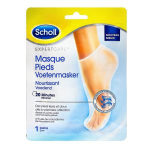 Scholl - Masque Pieds Nourrissant à l'huile de Macadamia - 1 paire