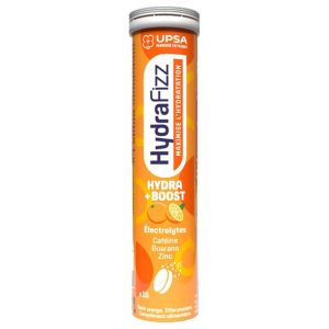 UPSA - Hydrafizz Hydra+Boost - 16 Comprimés Effervescents Orange