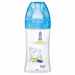 Dodie - Biberon anti-colique tétine ronde 3 vitesses 0-6 mois débit 2 - biberon 270ml