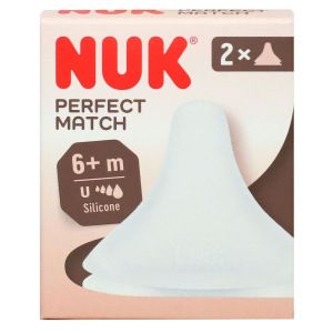NUK - Perfect match sucettes 6mois+ U - 2 sucettes
