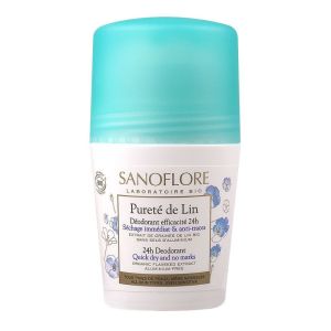 Sanoflore - Pureté de lin Déodorant 24h roll on - 50 ml