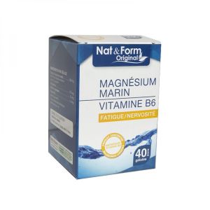 Nat & Form - Magnésium marin / Vitamine B6 - 40 gélules