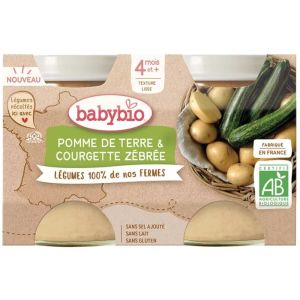 Babybio - Pomme de terre et courgette zébrée - 2x130g