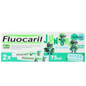 Fluocaril - Dentifrice Junior menthe douce - 2x75 mL