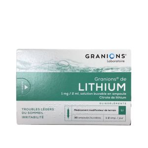 Granions de Lithium - 30 ampoules