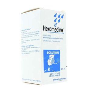 Hexomedine 1 pour mille - flacon de 250ml