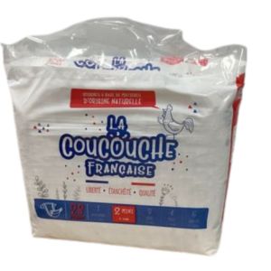 La Coucouche Française - Couches Naturelles Taille 2 - 3-6 kg - 28 Unités
