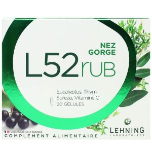 Lehning - L52 rub nez gorge - 20 gélules