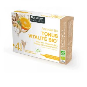 Nat & Form - Ampoules bio tonus vitalité - 20 ampoules de  10 ml