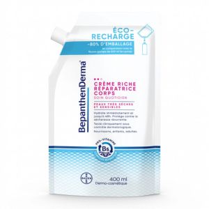 BepanthenDerma - Crème riche réparatrice corps éco-recharge - 400 ml