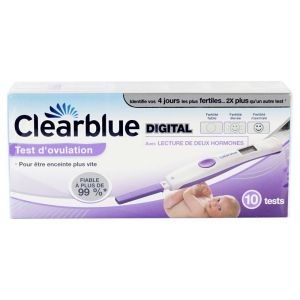 CLEARBLUE digital test d'ovulation 4 jours - 10 tests