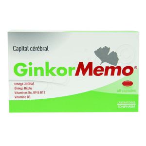 Ginkor Memo capital cérébral - 60 capsules