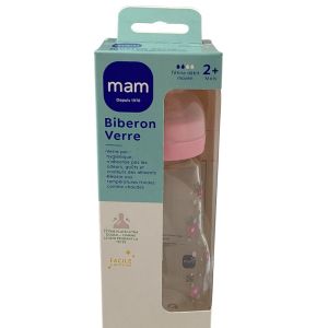Mam - Biberon verre deux mois et + - 260 ml