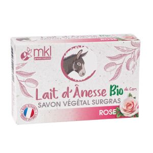 mkl Green Nature - Savon végétal surgras lait d'ânesse bio rose - 100 g