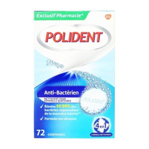 Polident - Anti-bactérien Nettoyant pour appareils dentaires - 96 comprimés