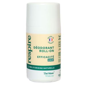 Respire - Déodorant roll-on efficacité 24H Thé Blanc - 50ml