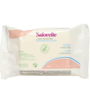 Saforelle - Lingettes intimes Fraîcheur & Douceur - 10 lingettes