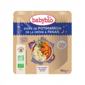 Babybio - Soupe de Potimarron de la Drôme, Panais - dès 6 mois - 190g