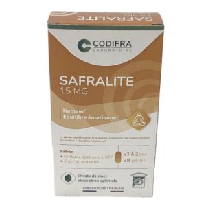 Codifra - Safralite 15mg Humeur équilibre émotionnel - 28 gélules