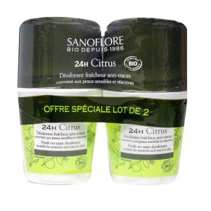 Sanoflore - Déodorant 24 h Citrus - 2 x 50 ml